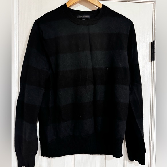 Banana Republic Sweaters - Banana Republic black grey merino fine wool sweater large